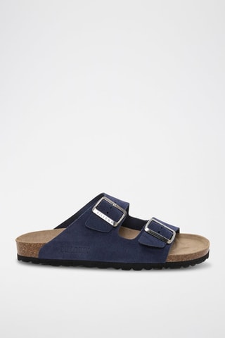 Ciabatte in pelle - Blu