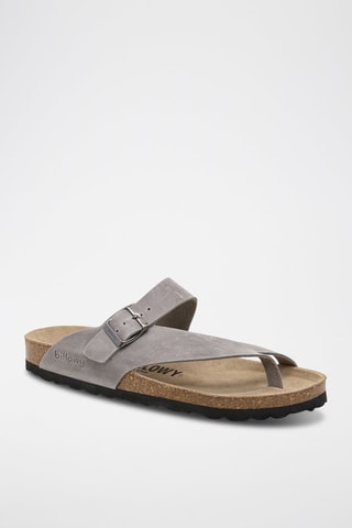 Ciabatte in pelle - Grigio