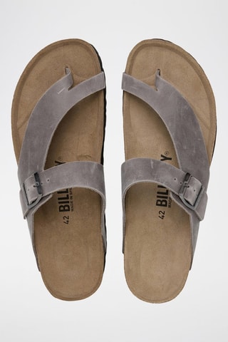 Ciabatte in pelle - Grigio