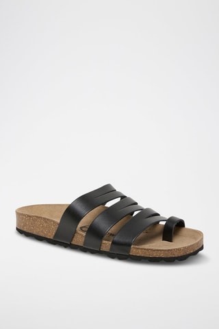 Ciabatte in pelle - Nero
