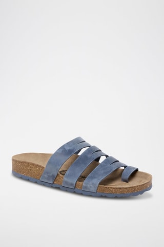 Ciabatte in pelle - Blu