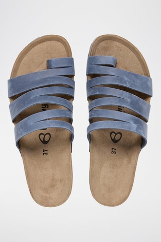 Ciabatte in pelle - Blu