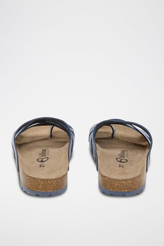 Ciabatte in pelle - Blu