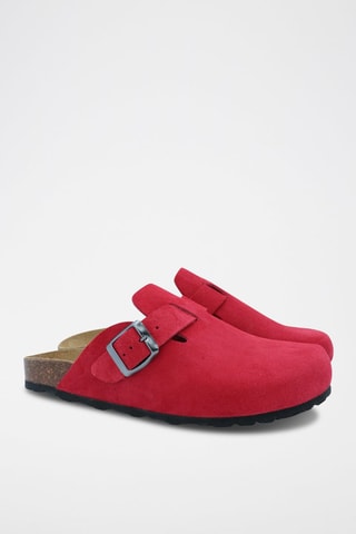 Sabots in pelle scamosciata Rosso - Rosso
