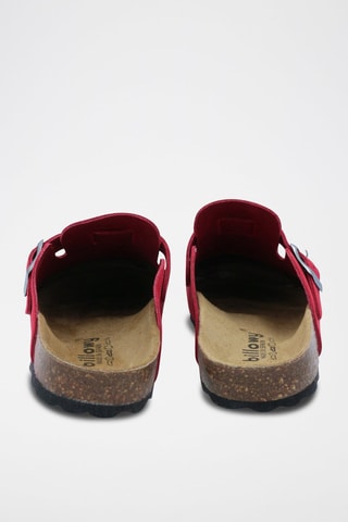Sabots in pelle scamosciata Rosso - Rosso