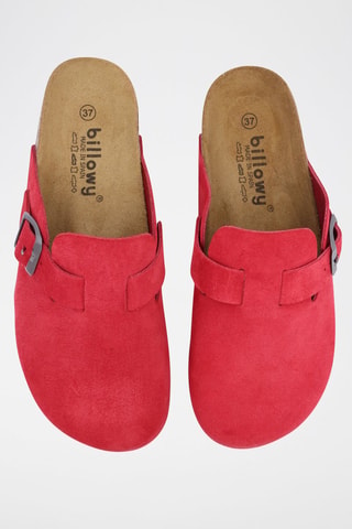 Sabots in pelle scamosciata Rosso - Rosso