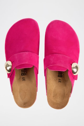 Sabot in pelle - Fucsia