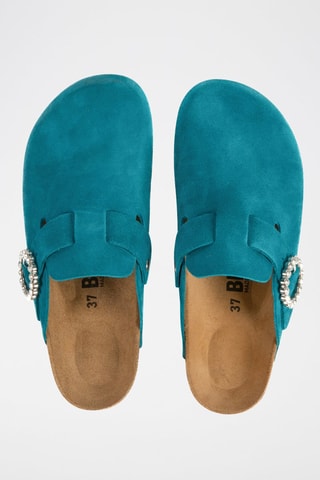 Sabot in pelle scamosciata - Blu