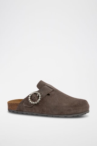 Sabot in pelle scamosciata - Grigio