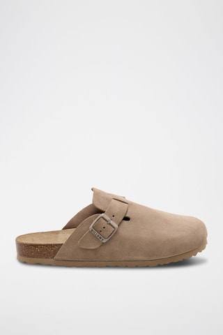 Sabot in pelle scamosciata - Marrone