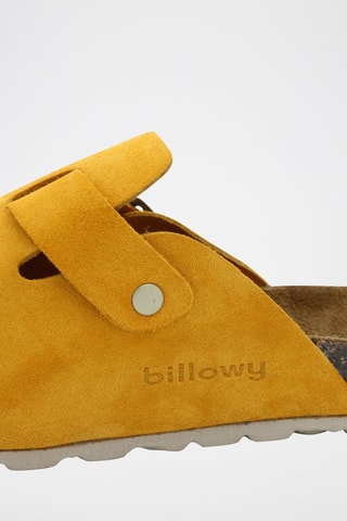 Sabot in pelle scamosciata Rosso - Giallo