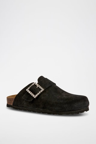 Sabot in pelle scamosciata - Nero