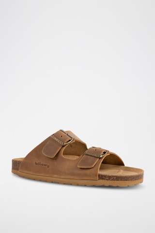 Ciabatte in pelle - Marrone chiaro