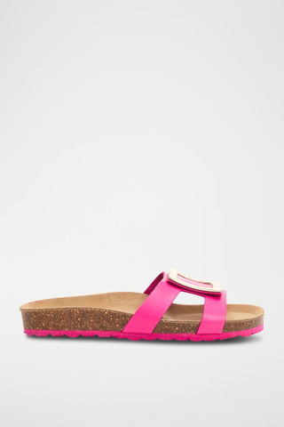 Ciabatte in pelle - Fucsia