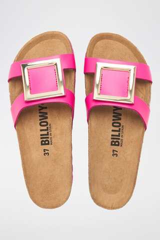Ciabatte in pelle - Fucsia