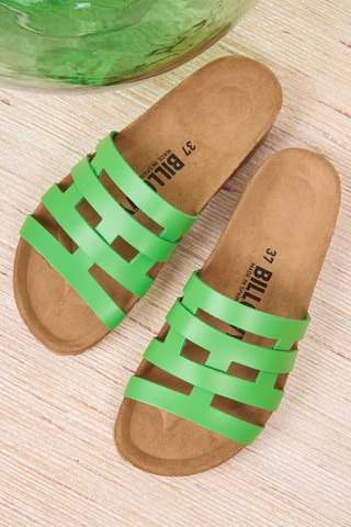 Ciabatte in pelle - Verde