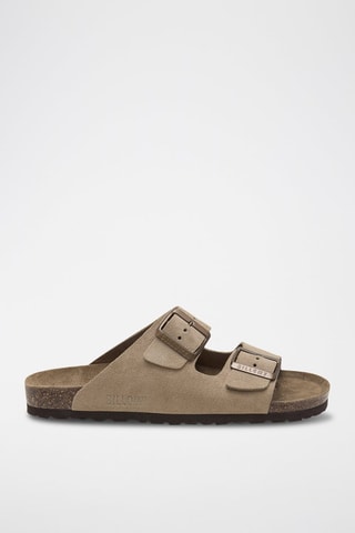 Ciabatte in pelle scamosciata - Marrone chiaro