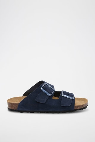 Ciabatte in pelle - Blu