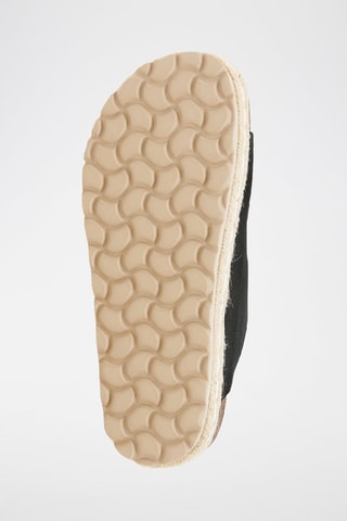 Sandali platform in pelle scamosciata - Nero
