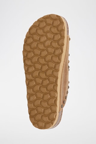 Sandali platform in pelle scamosciata - Marrone