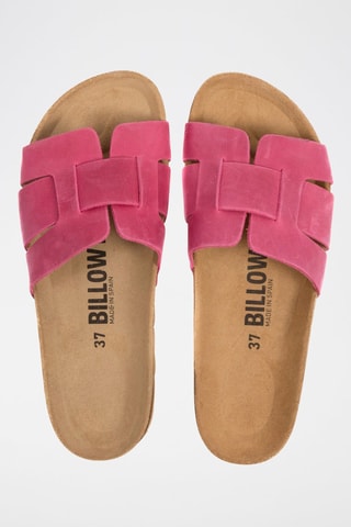 Ciabatte in pelle scamosciata - Fucsia