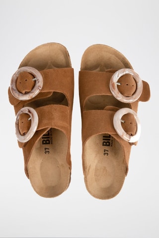 Ciabatte in pelle scamosciata - Cammello