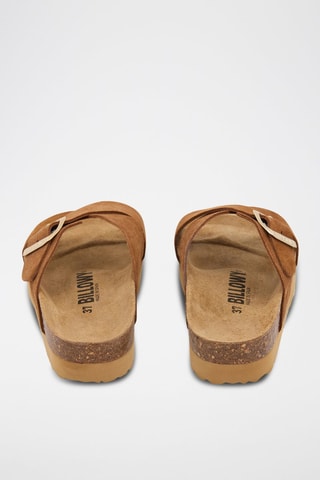 Sandali platform in pelle scamosciata - Marrone