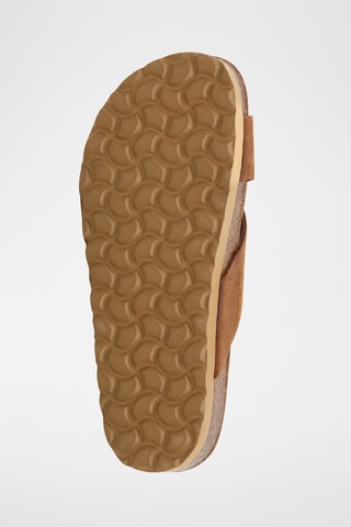Sandali platform in pelle scamosciata - Marrone