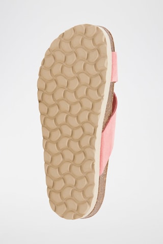 Sandali platform in pelle scamosciata - Rosa