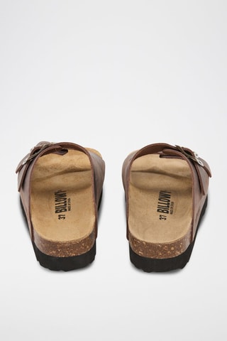 Sandali platform in pelle - Marrone