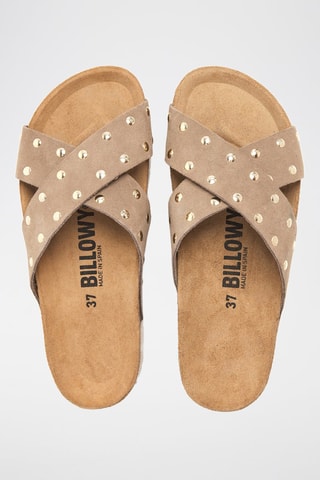 Sandali platform in pelle scamosciata - Marrone