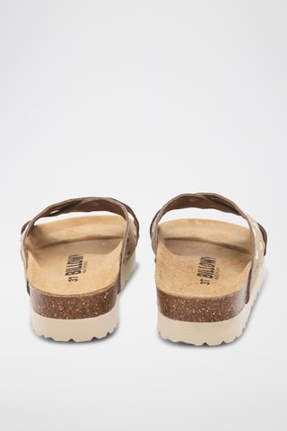 Sandali platform in pelle scamosciata - Marrone