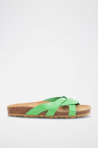 Ciabatte in pelle - Verde