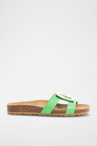 Ciabatte in pelle - Verde