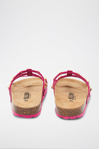 Ciabatte in pelle - Fucsia 