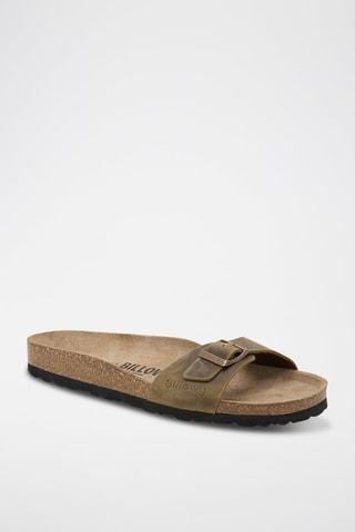 Ciabatte in pelle - Kaki