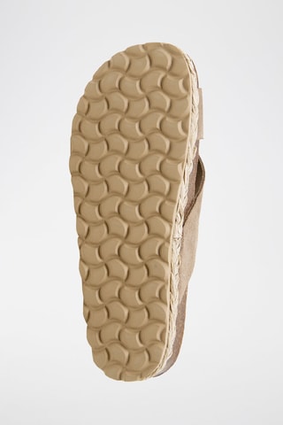 Ciabatte platform in pelle scamosciata - Marrone