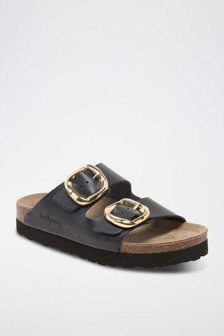 Ciabatte in pelle - Nero