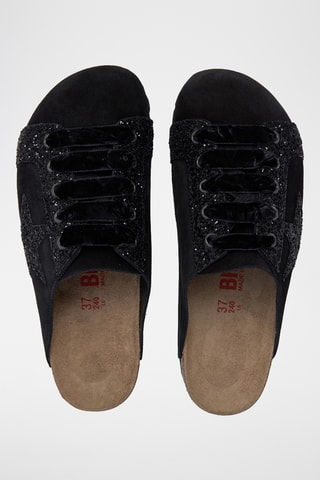 Ciabatte in pelle - Nero