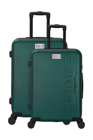 Valigia media e valigia grande City (M/L) - 65/75 cm - Bianco, nero e verde