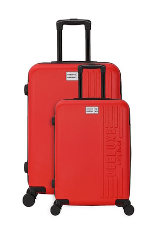 Bagaglio a mano e valigia grande City (S/L) - 55/75 cm - Nero e rosso