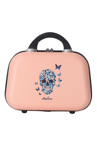 Valigia media e beauty-case Serenity - 65/29 cm - Blu, nero e rosa