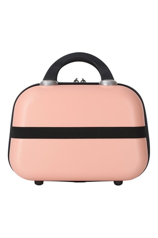 Valigia media e beauty-case Serenity - 65/29 cm - Blu, nero e rosa