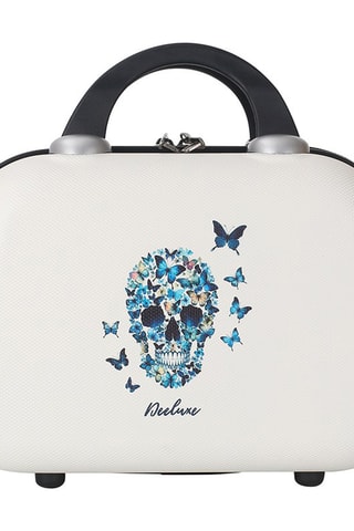 Bagaglio a mano e beauty-case Serenity - 55/29 cm - Bianco, blu e nero