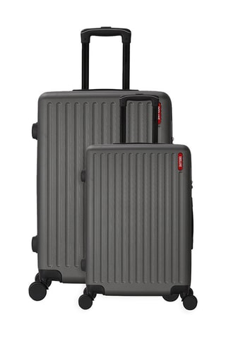 Bagaglio a mano e valigia grande (S/L) Urban - 55/75 cm - Nero e grigio