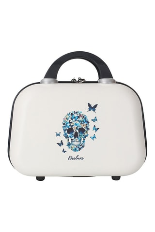Valigia media e beauty-case Serenity - 65/29 cm - Bianco, blu e nero