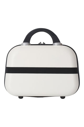Valigia grande e beauty-case Serenity - 75/29 cm - Bianco, blu e nero