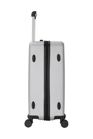 Valigia media e valigia grande Down (M/L) - 65/75 cm - Bianco, nero e argentato
