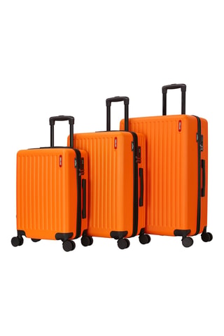 Set 3 valigie Urban (S/M/L) - 55/65/75 cm - Nero e arancione