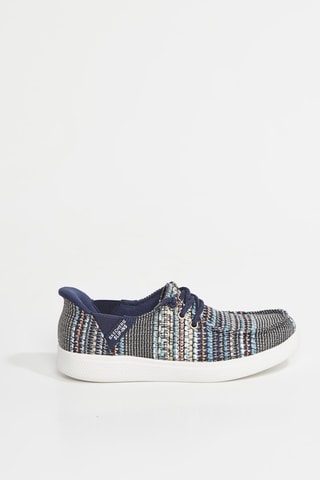 Tenis Skip Cute - Beige y azul marino